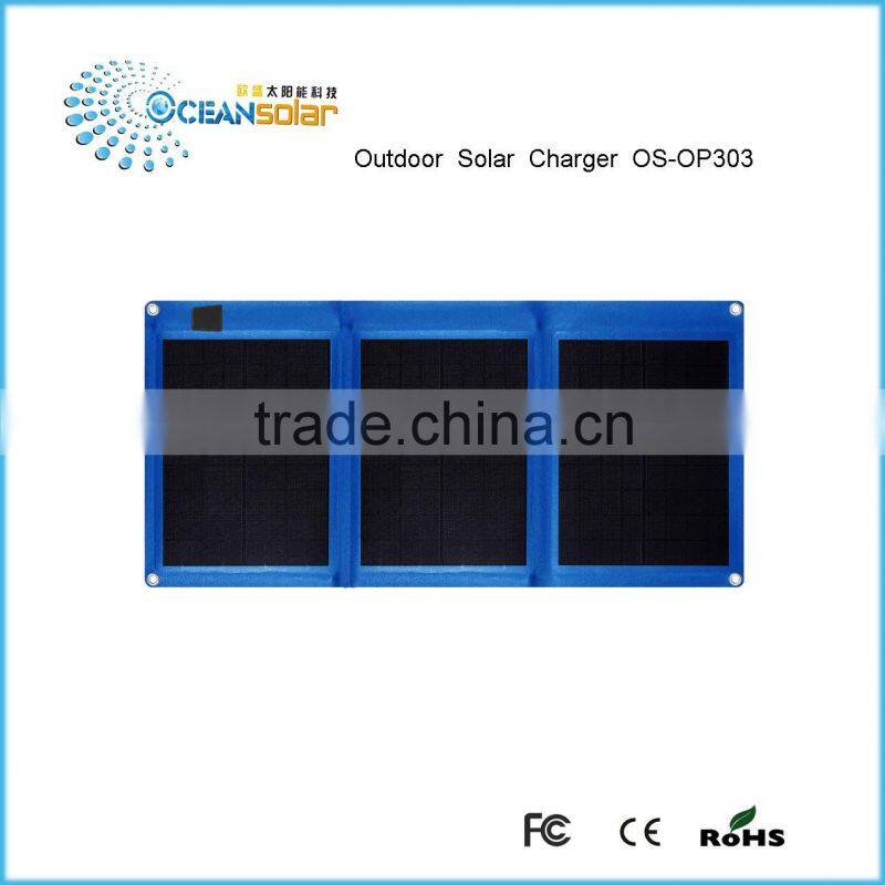 Wholesale 30W18V Portable Folding Solar Panel for 12V battery/laptop