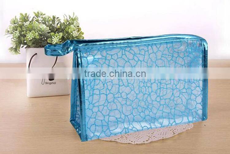 High-end Customized Zipper Mesh Cosmetic Bag,Transparent Travel Pouch Mesh