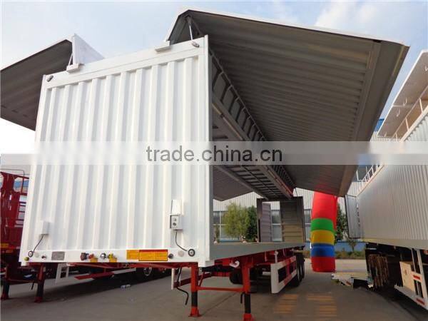 CIMC 3 Axle cargo Wing opening van trailer for truck
