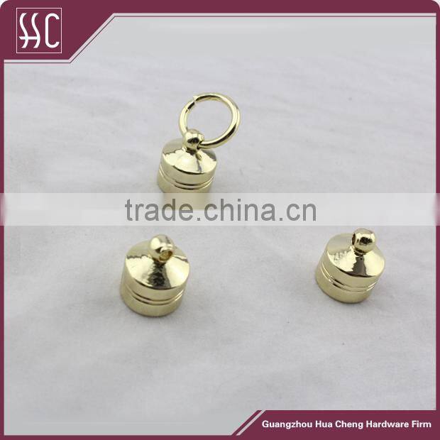 new design light gold bell stoppers for bag fitting