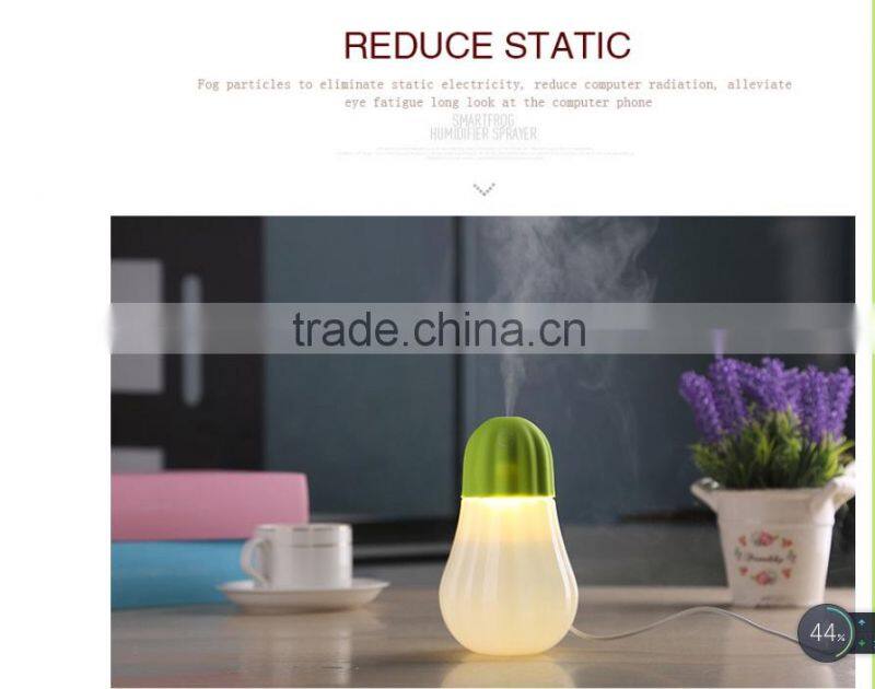 China manufacturer portable air purifier and humidifier/Strong fog mini table pumpkin water bottle humidifier