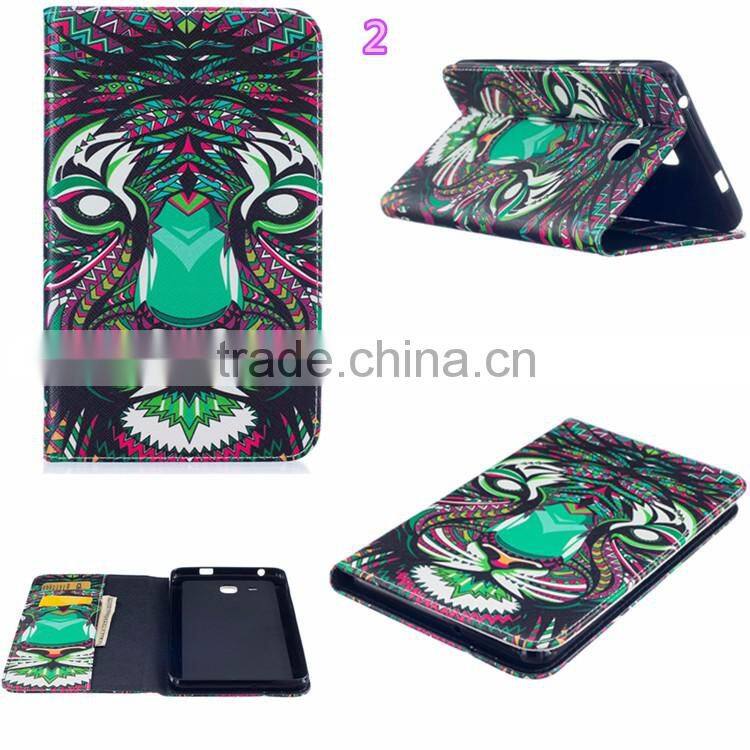 High Quality Painting PU Leather Case for Samsung Galaxy Tab A 7.0 T280 Wallet Card Slots Cover