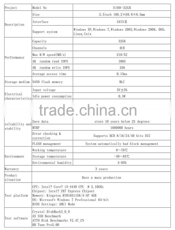 kingdian high performance 2.5 inch sata SSD drive 32GB for laptop