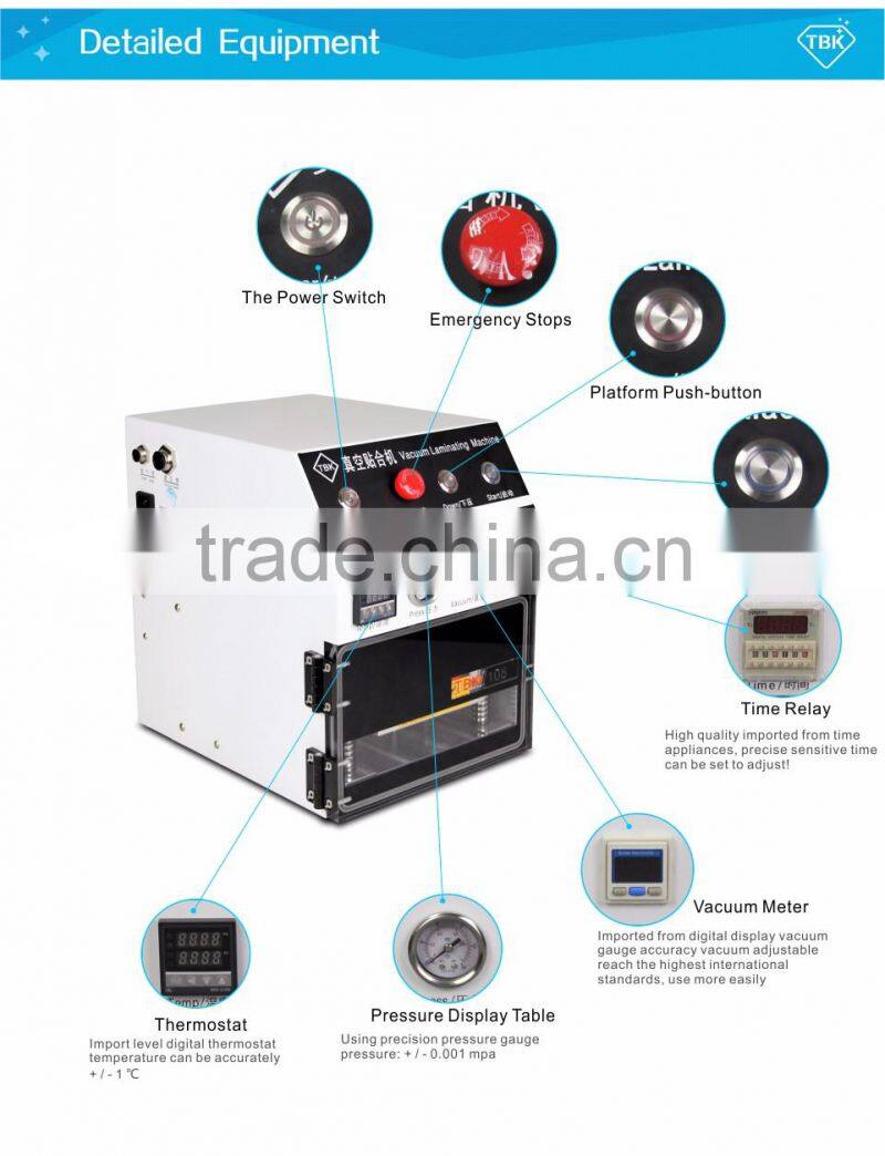 2015 new product vacuum oca lamination machine +mobile refurbish kit