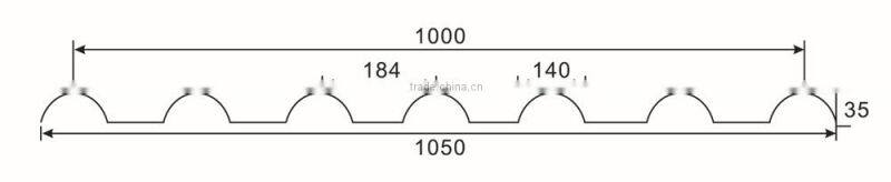 Energy saving non-flammable color fast PVC roof sheet