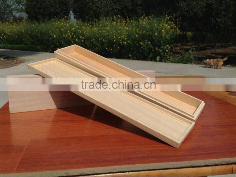 Wholesale wooden tie box,unfinished tie wooden box,classical simple packaging wooden box