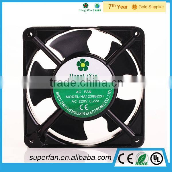 Low noise ac cooling fan ,220V 120*120*38mm Axial AC fan for sale