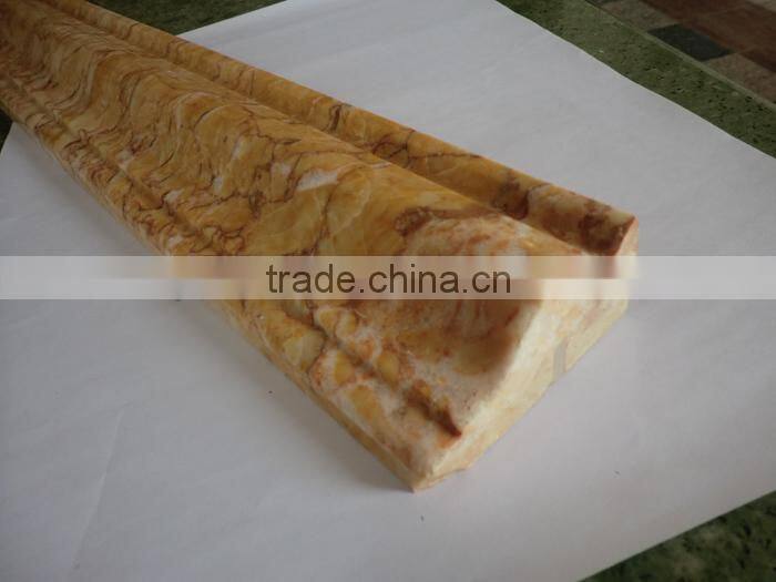 Brown polished marble emperador light ogee moulding