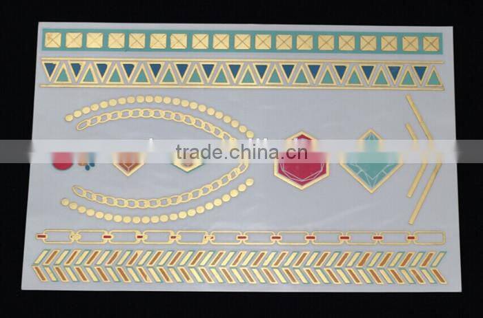 Bracelets Metallic Gold and Silver Temporary Tattoo Stickers