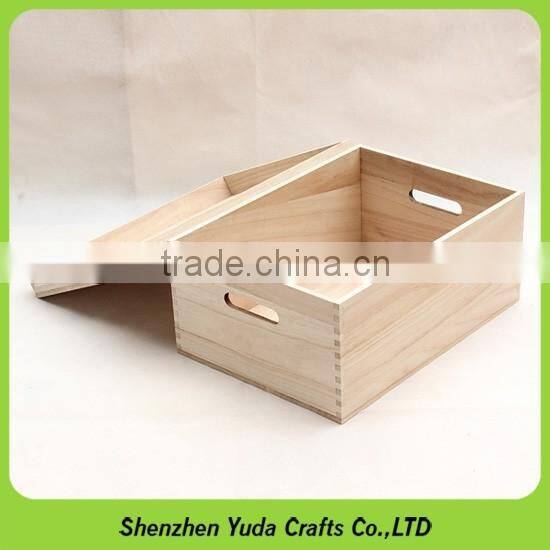 Original wood material storage box mdf box with lid for shoes