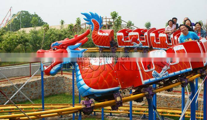 Theme Park Games For Sale Children Ride Mini Roller Coaster Dragon
