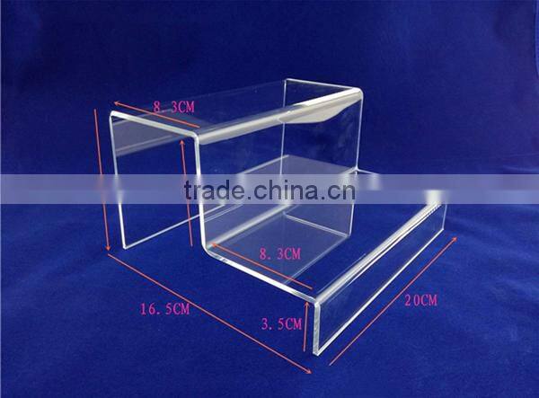 stair step acrylic plastic shoes display kiosk