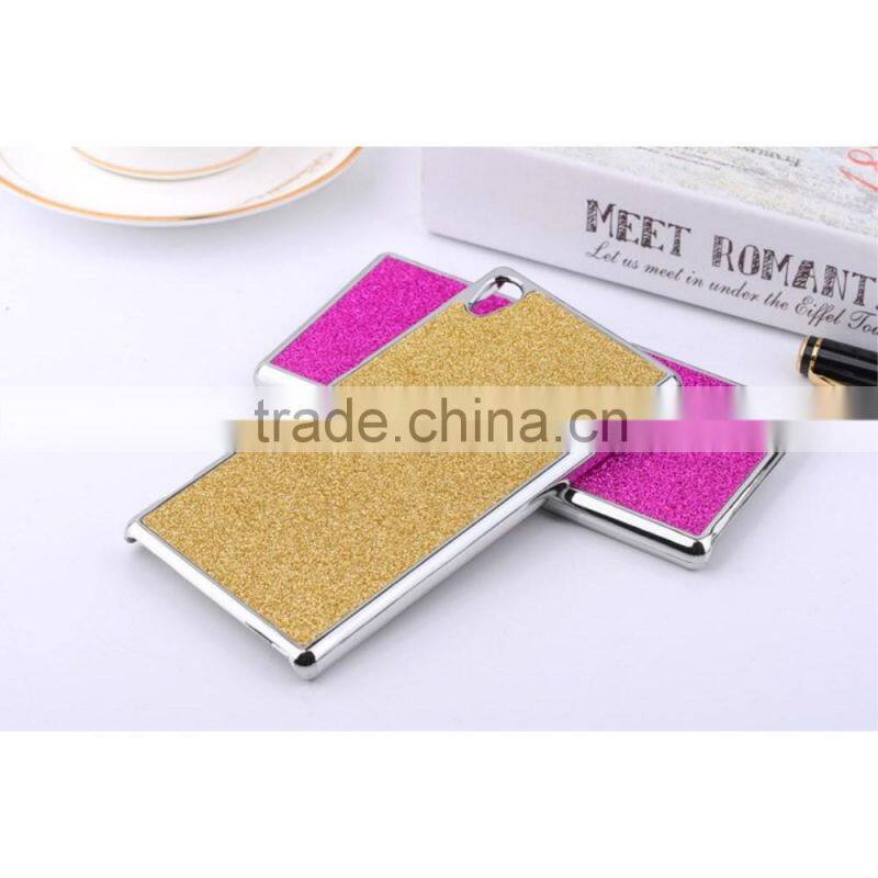 Glittery Powder Leather Plated PC Case for Sony Xperia Z4, PC Case for Sony Xperia Z4,Case for Xperia Z4