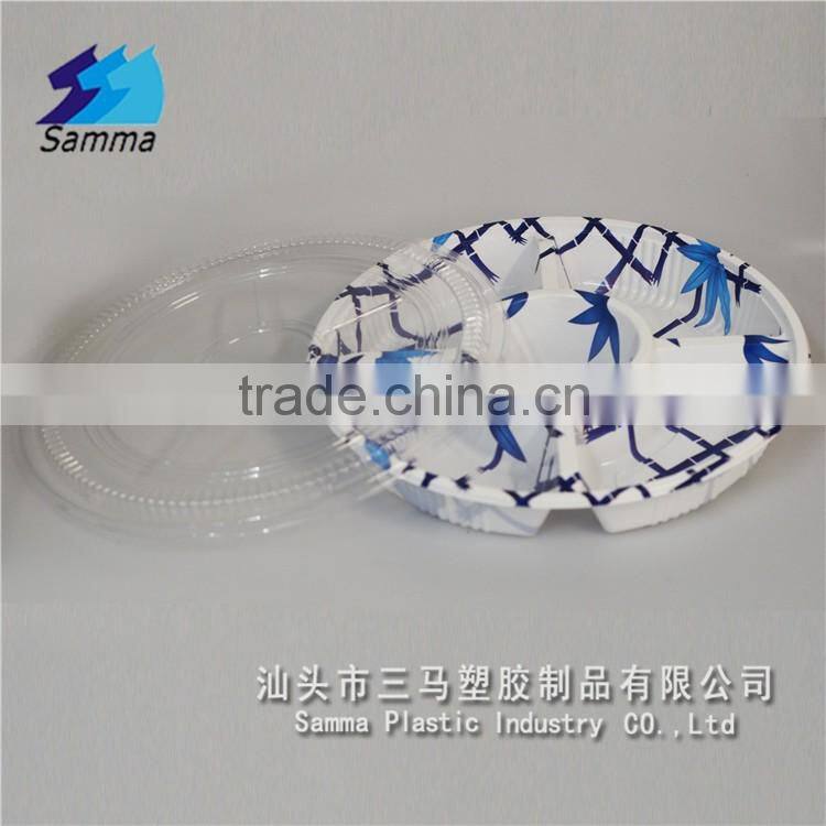 SM1-2120ZY-B 5 Compartment Food Grade Disposable Sushi Containers