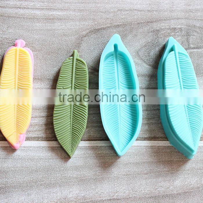 Leaf Shape Baking Cake Mold Silicone , DIY New Cookie Soap Mould, 3D Silicone Rubber Cake Molds