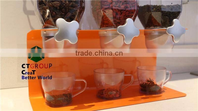 Three Storage Bucket Design Silver Yellow Orange 6L Chocolate Storage Jars