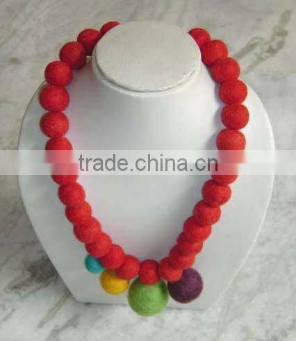 Felt Ball Necklace
