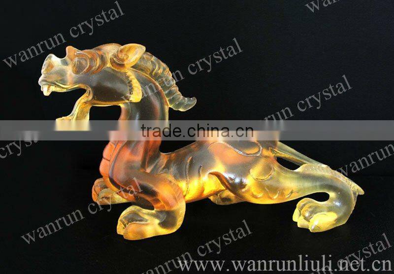 BS223 the small size crystal fengshui crafts of chinese dragon--Qilin