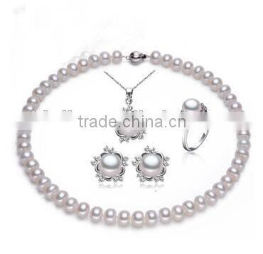 Hot sale wholesale custume pearl set, baroque pearl jewelry pearl set