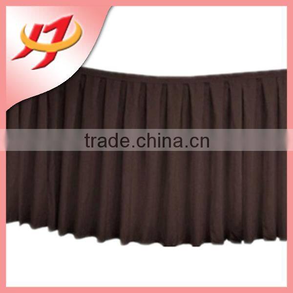 2015 Hot Sale beautiful polyester bridal table skirt