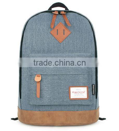 School Backpack Rucksack Travel Bag UniSex Casual Wash Denim Students Backpack