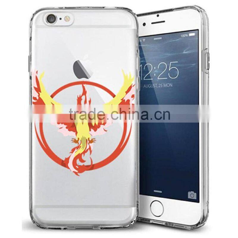 Transparent Clear tpu pokemon go soft case for iphone 6 6s 7 plus tpu pokemon go soft phone case