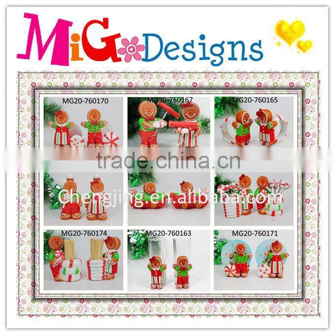 gingerbread man Christmas Polyresin ashtray