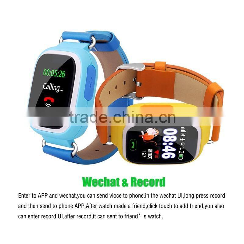 Hot Q90 Touch Screen WIFI Positioning Smart Watch Children SOS Call Locator Finder Device Tracker Kid Safe Anti Lost Monitor