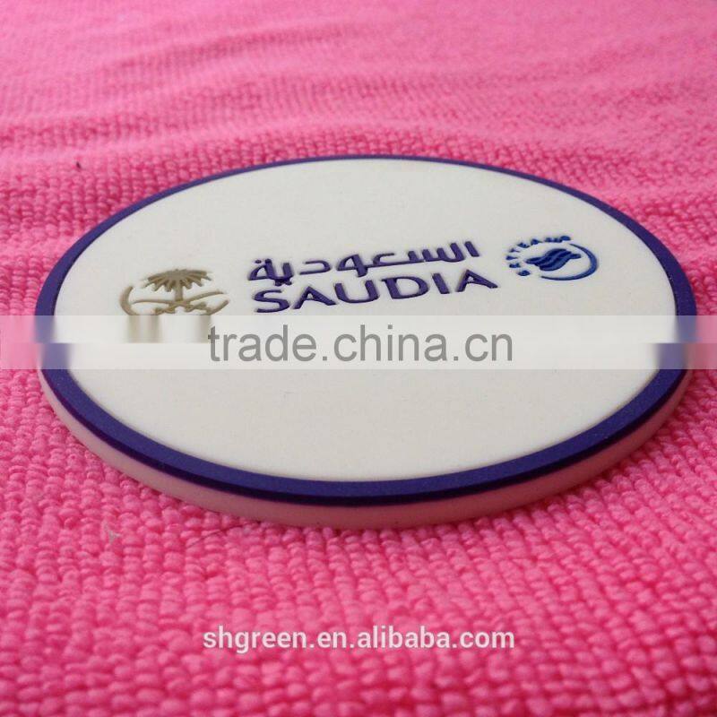Customized 3D basketball logo eco-friendly silicone rubber pvc cup coaster