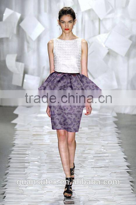 top fashion butterfly pattern organza lilac burn out lace fabric for lady's dress