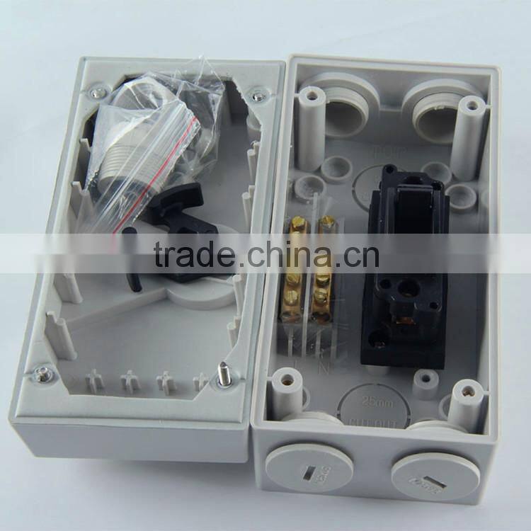 waterproof single, double and triple pole dc isolating switches