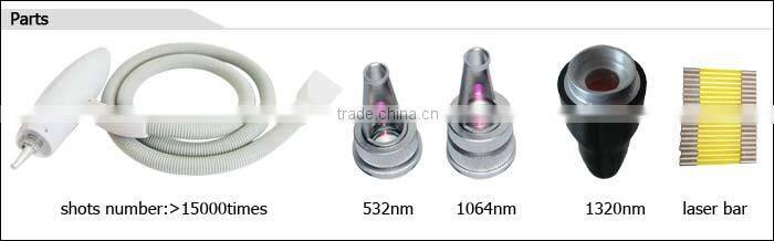 New!!! TUV/CE approved nd:yag laser tatto removal machine with 1064&532nm