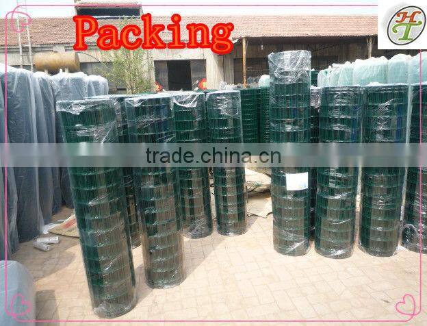 Holland Welded mesh 2.50mm diameter 50.8*50.8mm mesh opening 3 folds Galvanized+PVC coated
