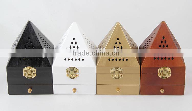 HOT SELL PYRAMID SHAPE WOOD INCENSE BURNER WHOLESALE INCENSE BURNER WOODEN