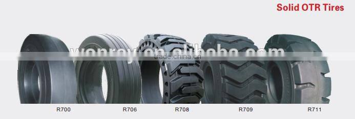 TOP SALES! Solid OTR tires for wheel loaders for VOLVO, CAT, LIEBHERR, heavy duty truck solid OTR tires.