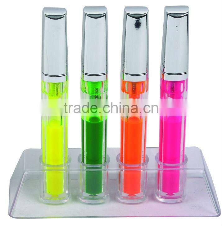 lipstick shape higlighter with holder promotional item
