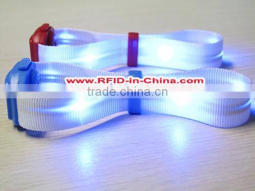 Customized RFID Gel Bracelets Flashing Light