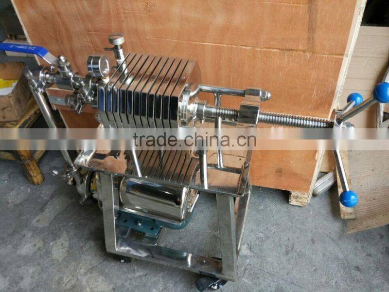 stainless steel SS 304/316 wine plate filter press from wenzhou