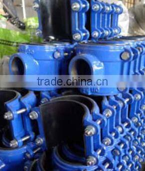 Ductile casting saddle clamp for DI pipe