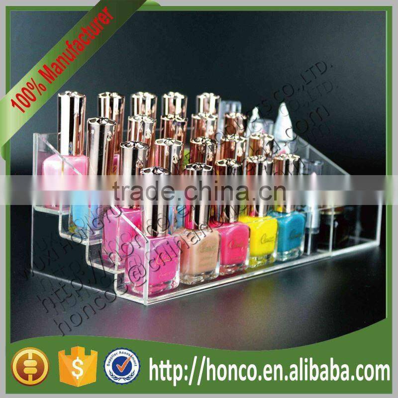 Cheapest Clear Colour 4 Tiers Cosmetics Nail Polish Acrylic Display Stand Rack