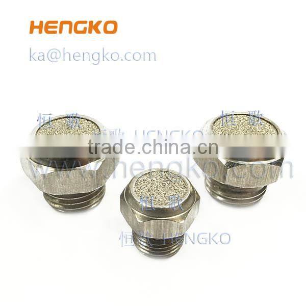 Sintered ss brass screen breather vent pneumatic air muffler