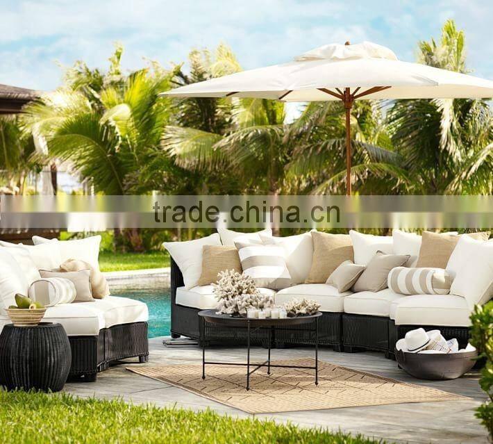 S&D rattan 100% handmade garden sofa furniture plastic weave