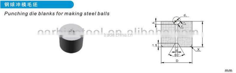 Carbide circle steel blanks punching die blanks for making steel balls