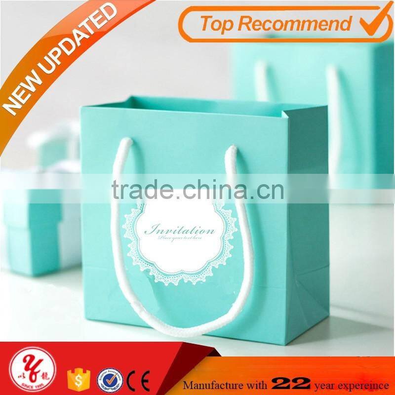 Promotional custom logo printed cheap shop paper bags
