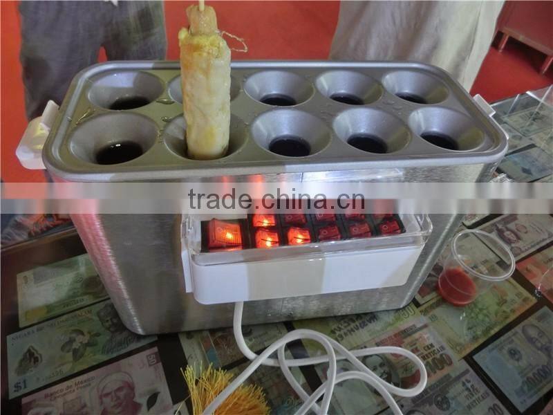 10 tubes Factory directly electric egg roll toaster machine, egg roll biscuit machine