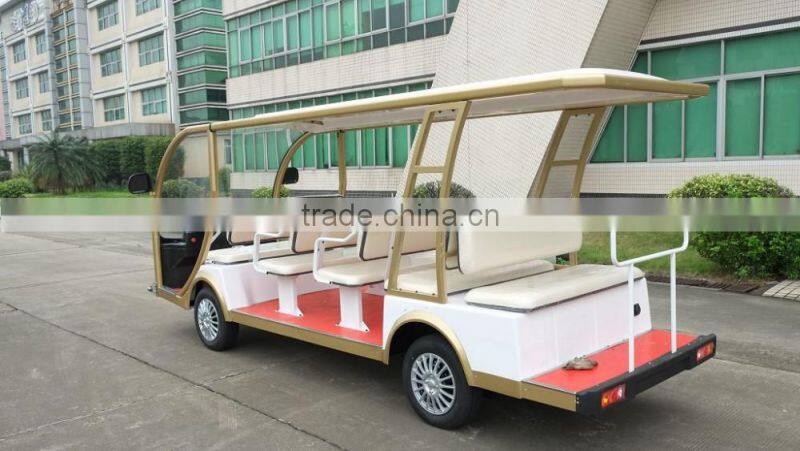Latest model amusement park 14 passenger electric tourist shuttle bus