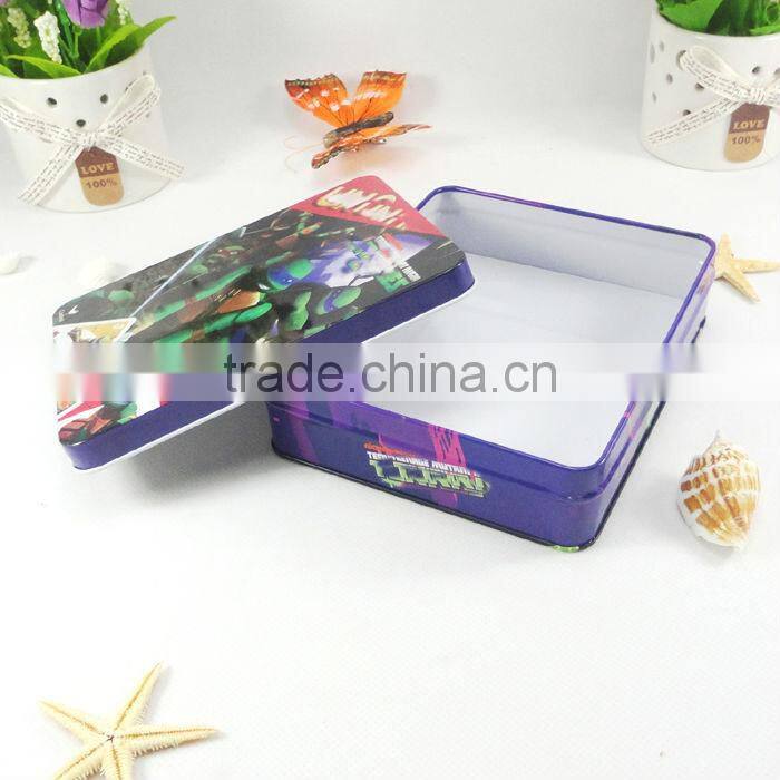rectangular metal storage tin