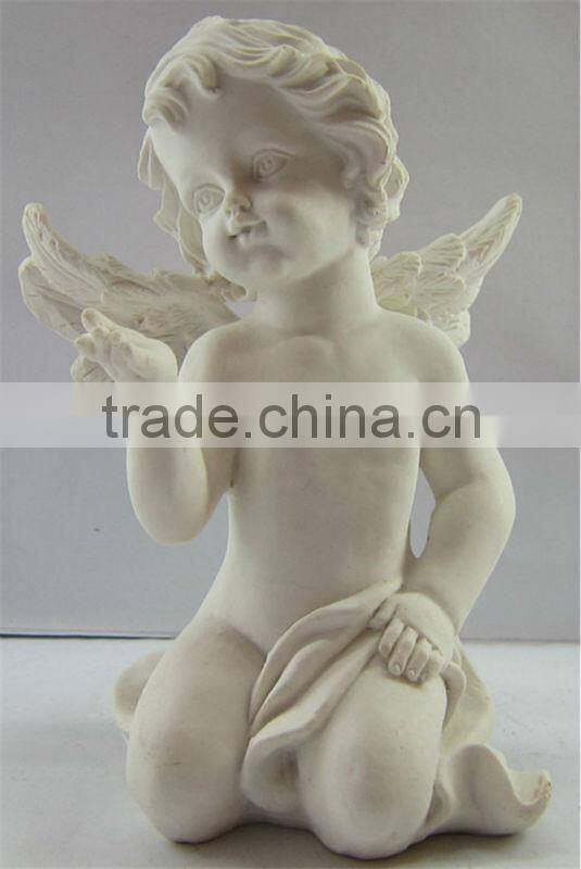 2014 resin white small angel figurine