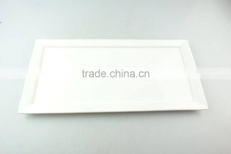 hot sale porcelain flat plate, white porcelain dinner square plate for wholesale in stock