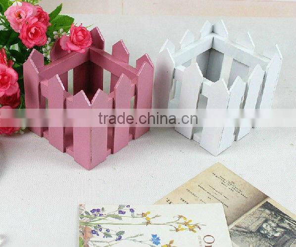 wholesale wood flower pot Wood fence box Hanging basket